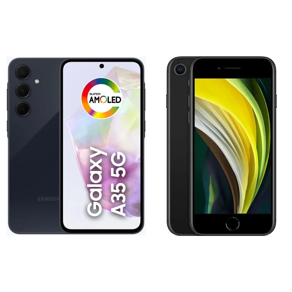 Escolha entre Samsung Galaxy A35 5G e iPhone SE