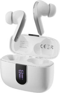 Fone de Ouvido Sem Fio Bluetooth, 40H de Reprodução com Display LED, Intra-Auricular, Cancelamento de Ruído, IPX5, 3 Tamanhos Tampões Ouvido Intercambiáveis...